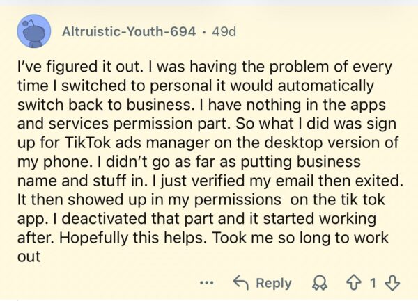 TikTok verification workaround