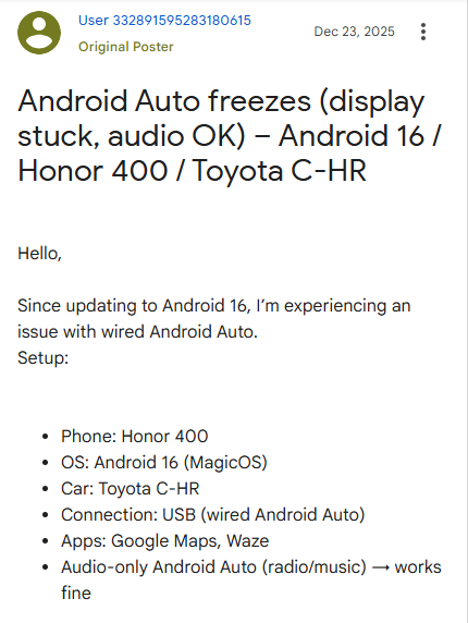 Android-Auto-freezing-after-Honor-Magic-OS-10-update