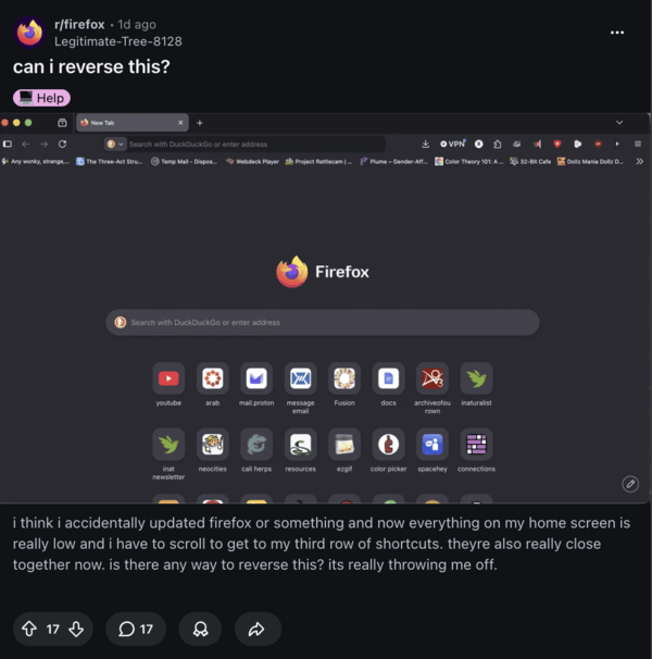 How to revert Firefox UI design.