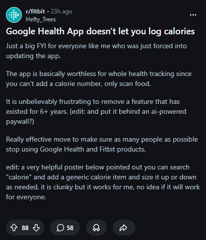 Google-Health-app-removes-Fitbit-food-plans-and-calorie-deficit