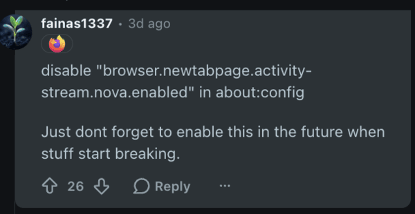 Reddit comment.