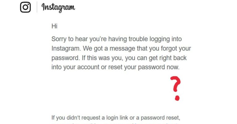 Instagram password reset emails arriving without codes or links for some users