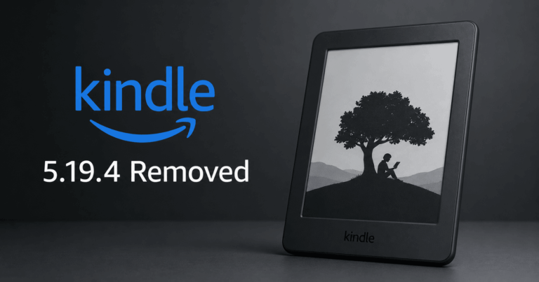 Amazon pulls Kindle 5.19.4 firmware after momentary release
