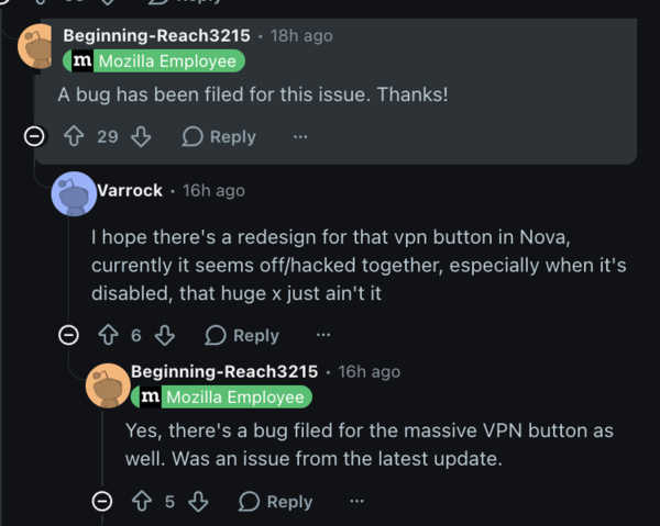 Official response.