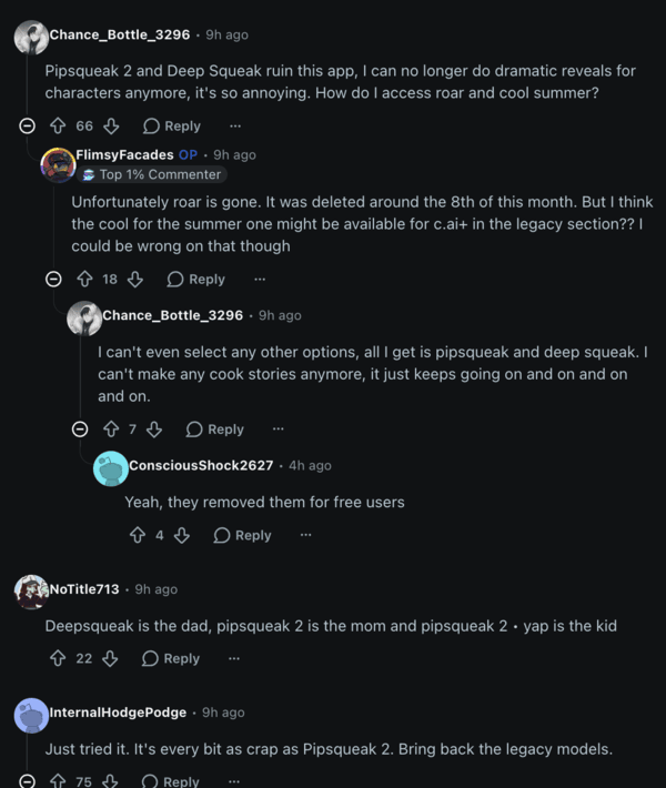 User responses to Pipsqueak 2.