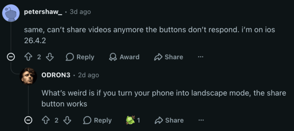 Workaround post.