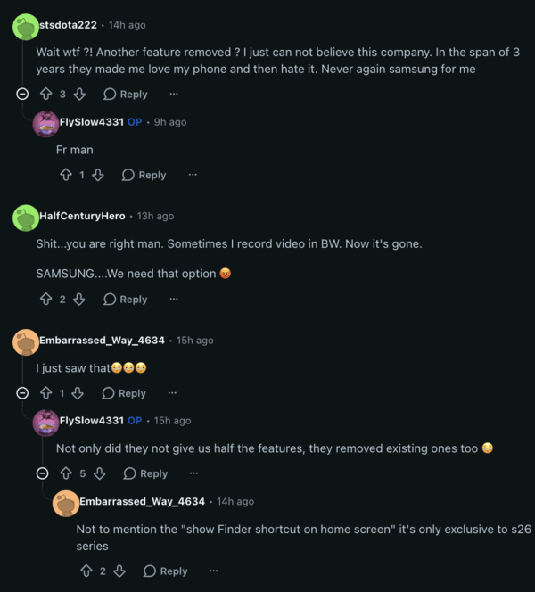 Reddit comments.