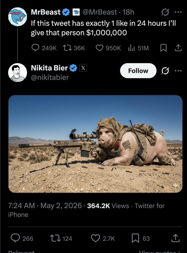 Respuesta de Nikita Bier en X.