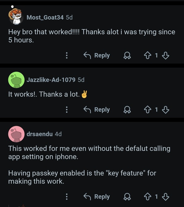 Publicación en Reddit confirmando que funciona