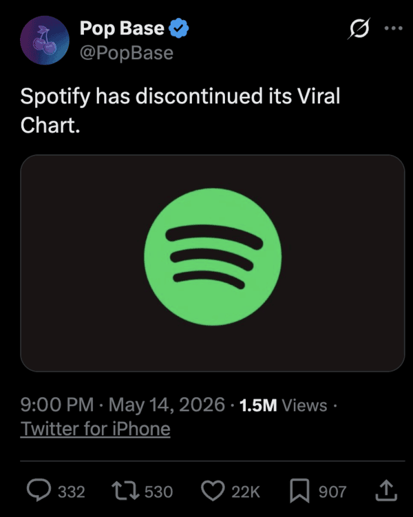 Post from Pop Base on X.