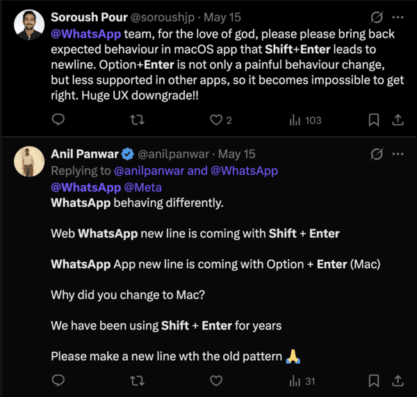 Posts on X.