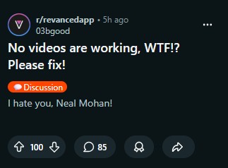 YouTube-ReVanced-broken