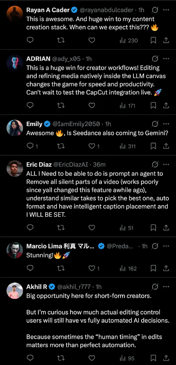 capcut-gemini-collab-reactions-x