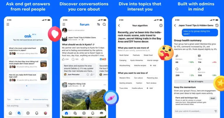 Facebook’s new Forum app brings Groups into a standalone experience with AI features