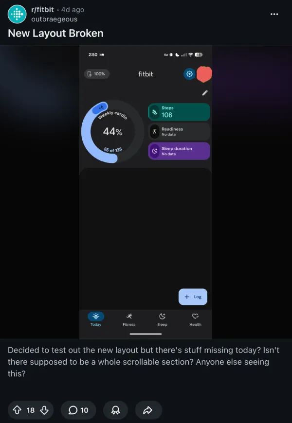 fitbit-new-ui-today-tab-broken-complaint