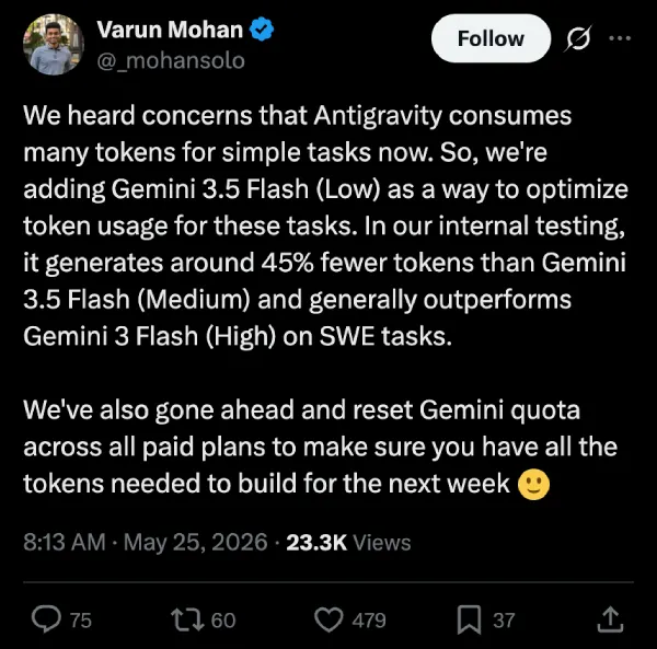 google-antigravity-gemini-3-5-flash-low-release