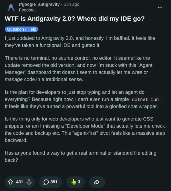 google-antigravity-ide-removed-complaint-update