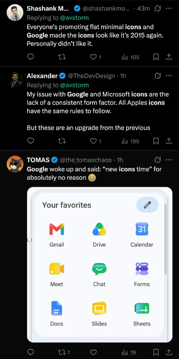 Those new Google gradient icons are finally showing up for users ...