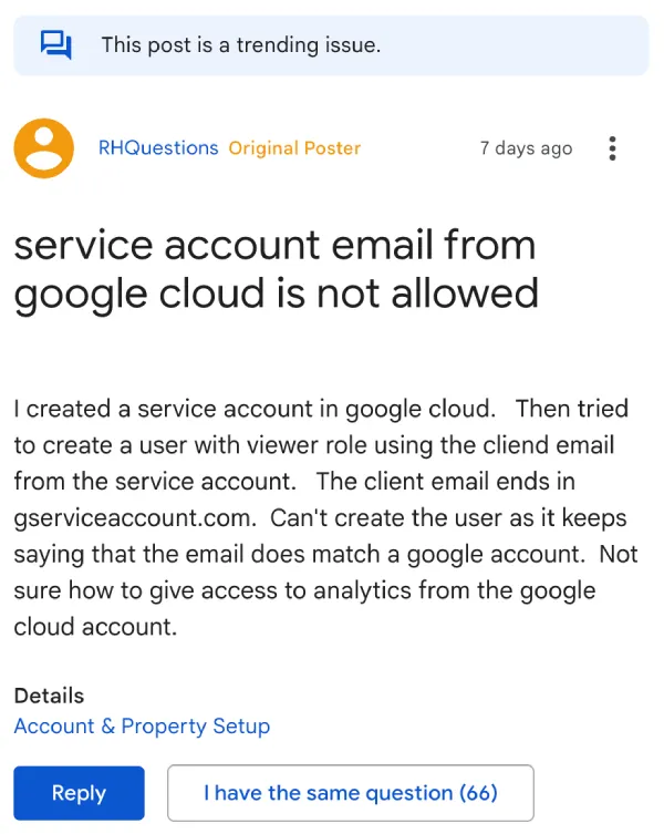 hilo de queja de google-cloud-not-allowed