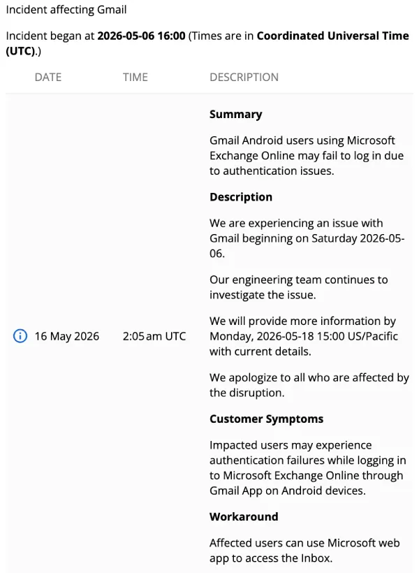 google-gmail-ms-exchange-online-authentication-issue-acknowledged