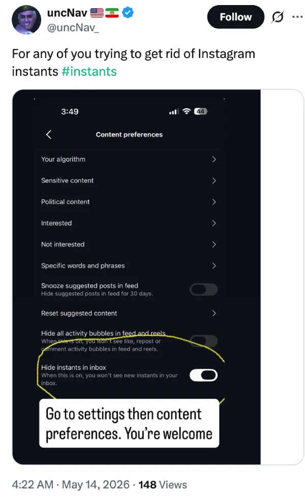 instagram-instants-turn-off-disable-setting