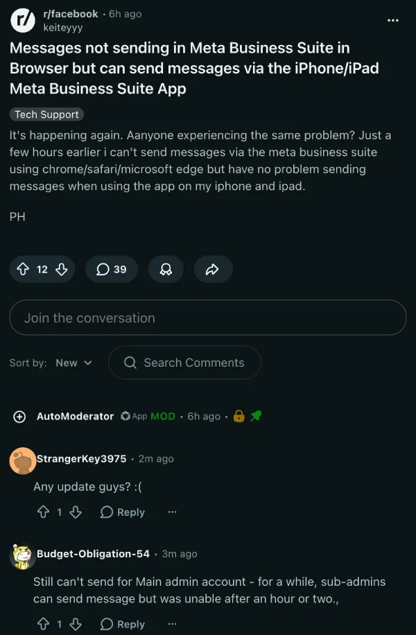 meta-business-suite-messages-bug-complaint