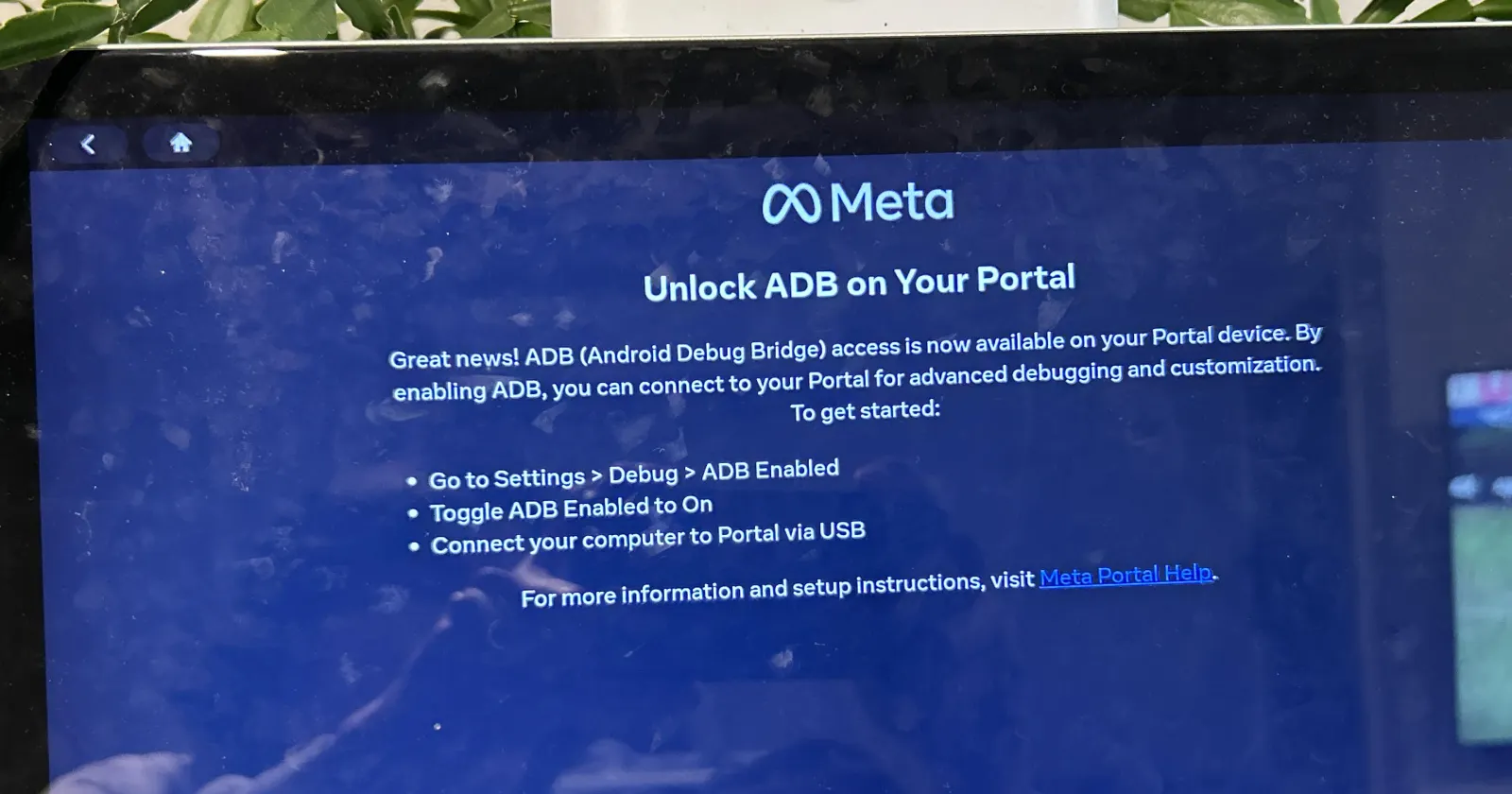 Meta Portal users are seeing a new ‘Unlock ADB’ prompt, but there’s a catch