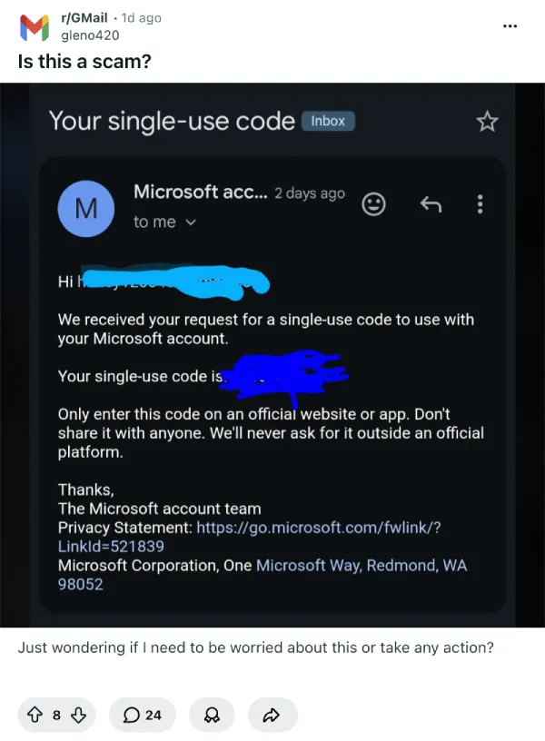 microsoft-single-use-code-email-scam