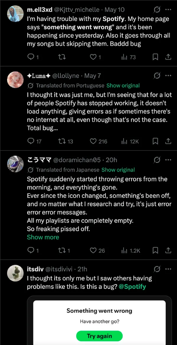 spotify-something-went-wrong-error-android-complaints-on-x
