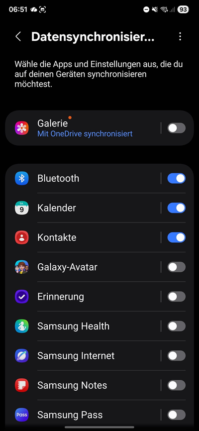 Samsung Gallery and OneDrive sync