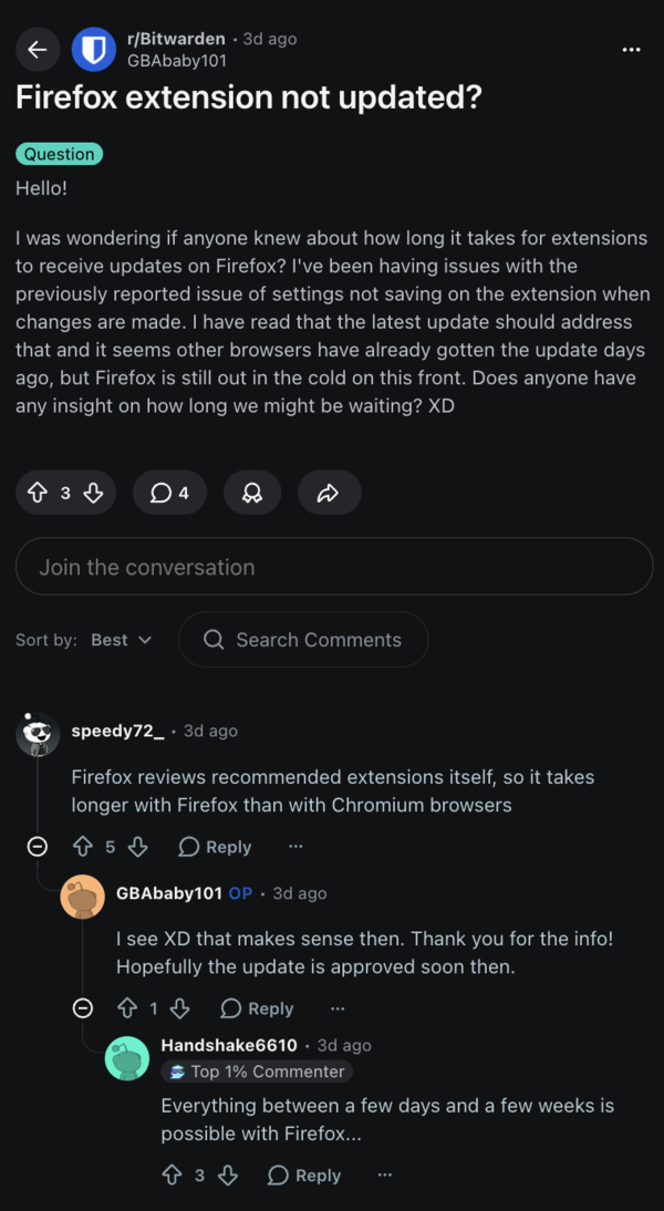 People looking for update.