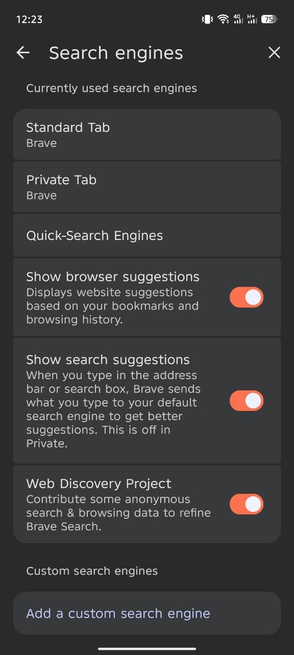 Brave v1.91 for Android brings Chromium v149, custom search engines ...