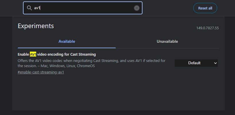 Chrome-AV1-encoding-for-cast-streaming