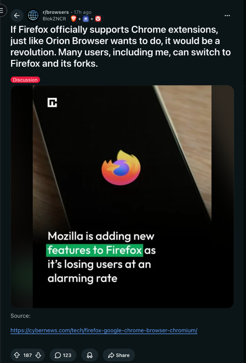 Chrome extension support.