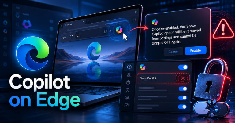 Microsoft Edge app update makes ‘Show Copilot’ toggle irreversible for some users