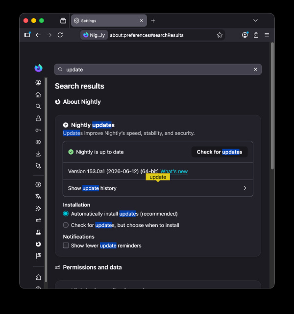 Firefox Nightly.