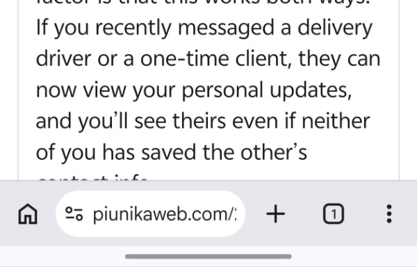 Chrome bottom bar.