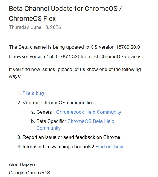 Google-Chrome-150-Beta-update-for-ChromeOS-and-Chromebooks