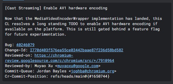 Google-Chrome-AV1-encoding-cast-streaming