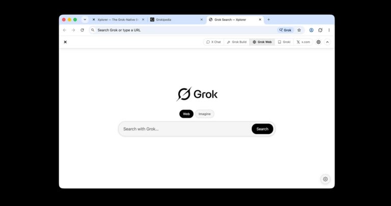 Xplorer is a new Grok-powered web browser based on Chromium
