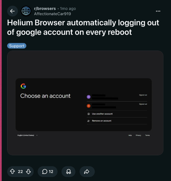 Helium auto log out.