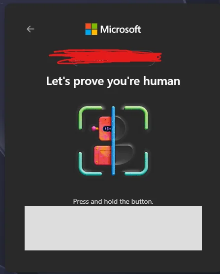 Microsoft-press-and-hold-the-button-captcha-issue