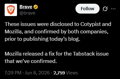Mozilla-fixed-Tabstack-security-flaw
