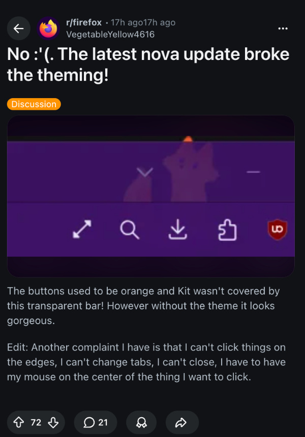 Nova theme.