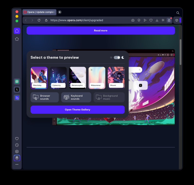 Opera themes screenshot.