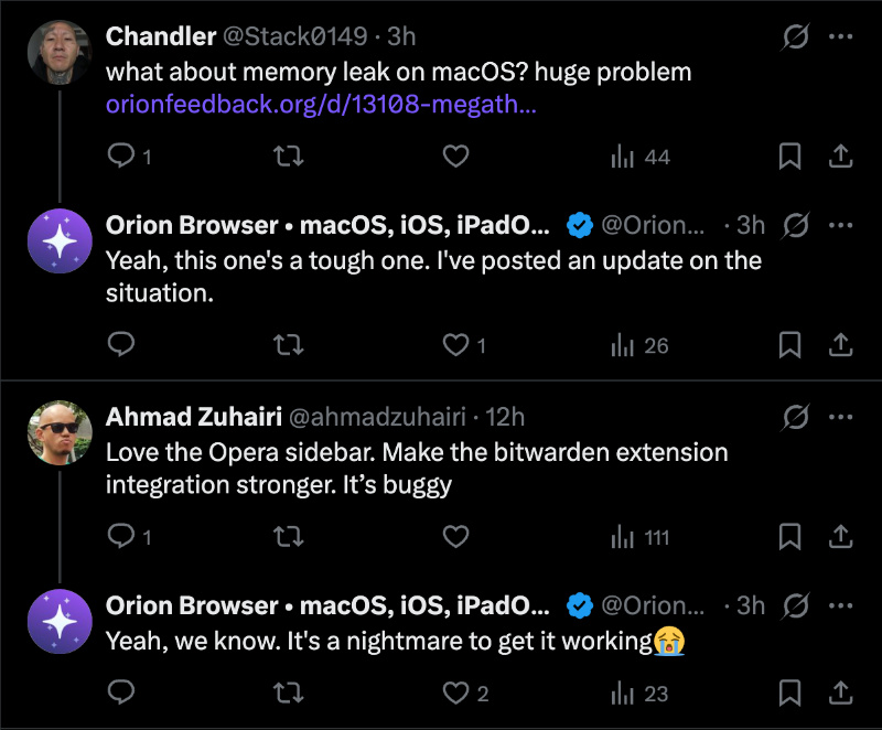 Replies on X.