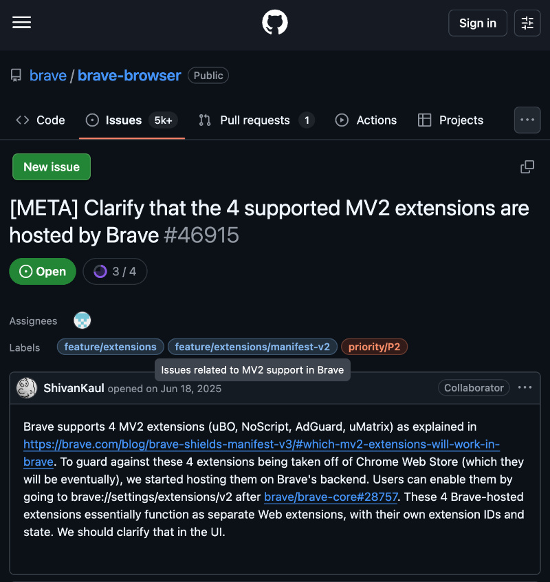 GitHub post.