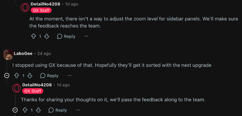 Feedback.