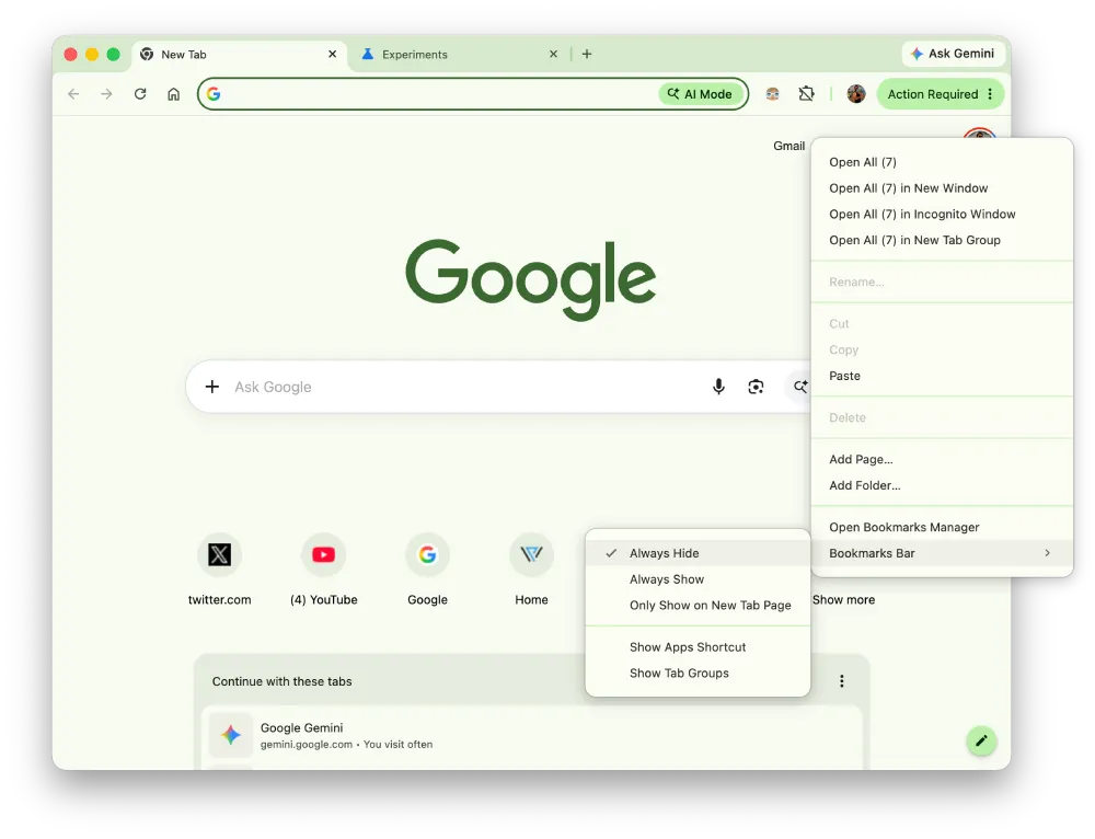 chrome-hide-bookmark-bar-new-tab-page-test