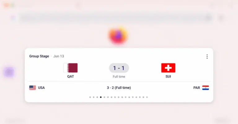 Firefox is adding a built-in sports widget just in time for the World Cup